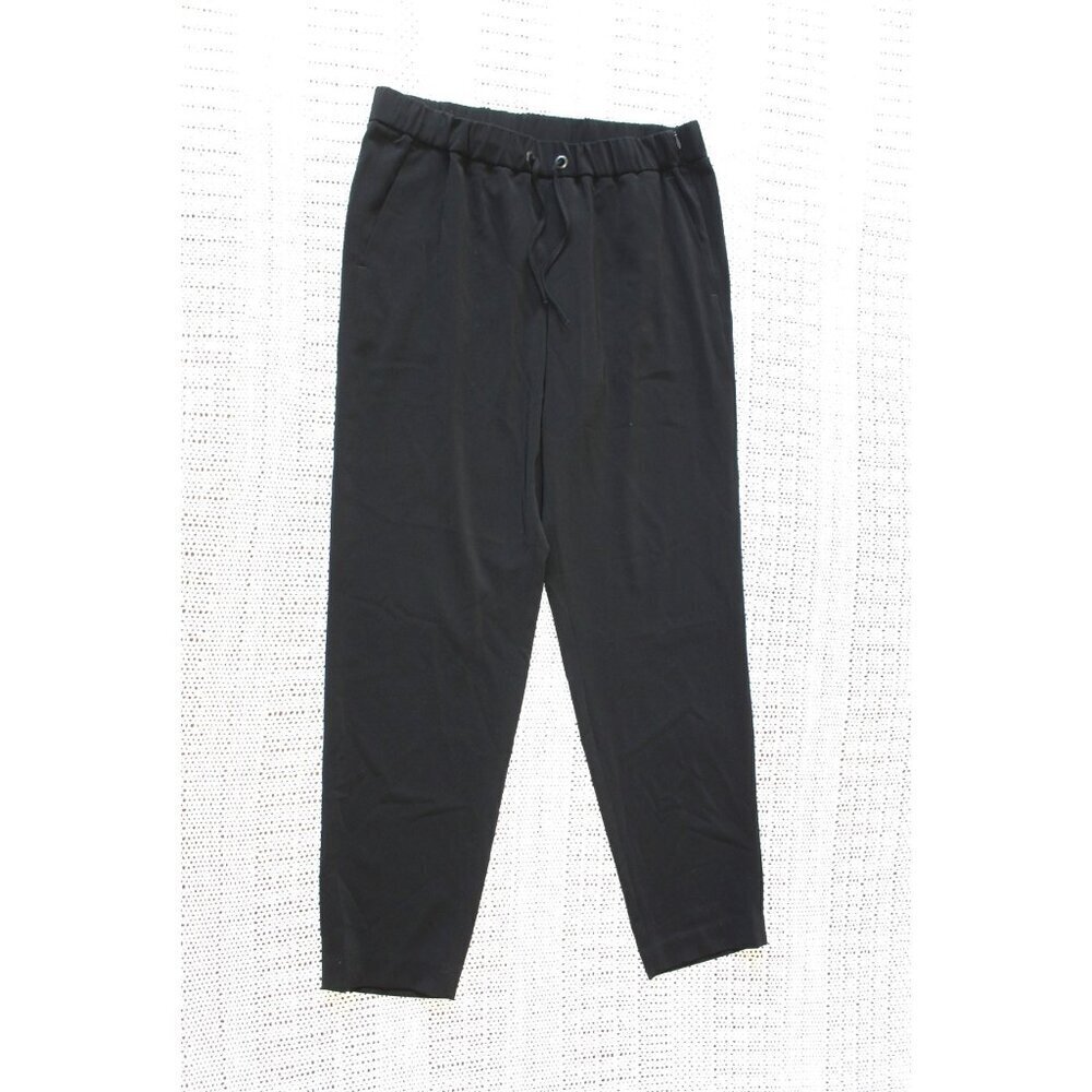Akris Punto Black Slim Pant Size 6 US Trousers elastic waist drawcord Pockets